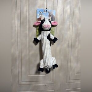 Pally Paws Very Solf  Lamb Clinker & Squeaky Plush Dog Toy - 16” Cow